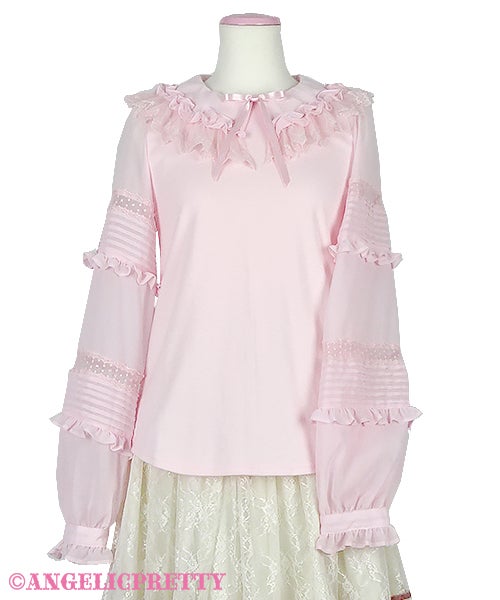 Frilled Collar Pintuck Cutsew by Angelic Pretty