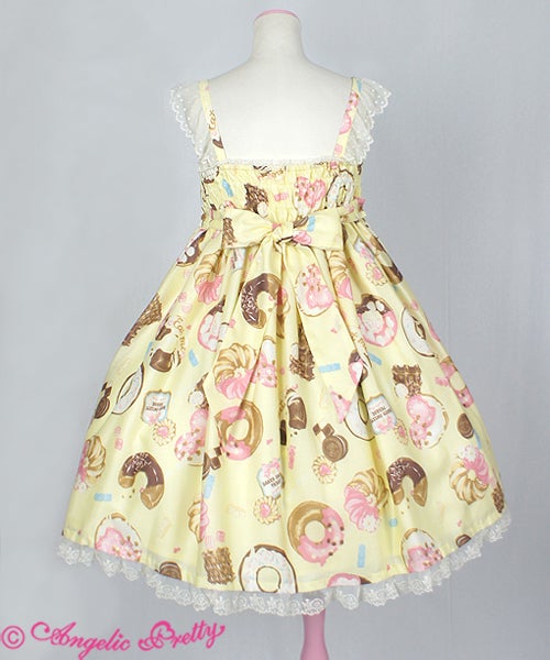 Angelic Pretty Baked Sweets Parade SK 黄 Baked Sweets Parade Special JSK Set (2017) by Angelic Pretty