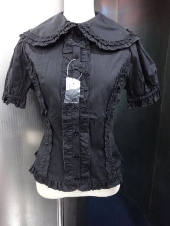 Triple Ribbon Frill Blouse by Metamorphose Temps de Fille