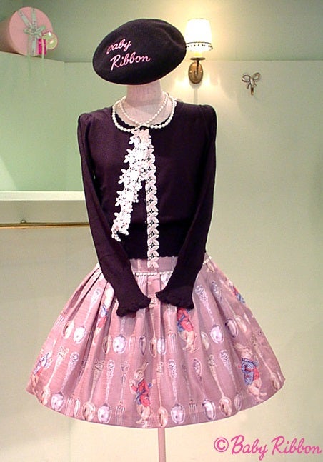 Spoon and Fork Print Skirt by Emily Temple Cute
