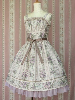 Stripe Rose Ribbon JSK by Victorian Maiden