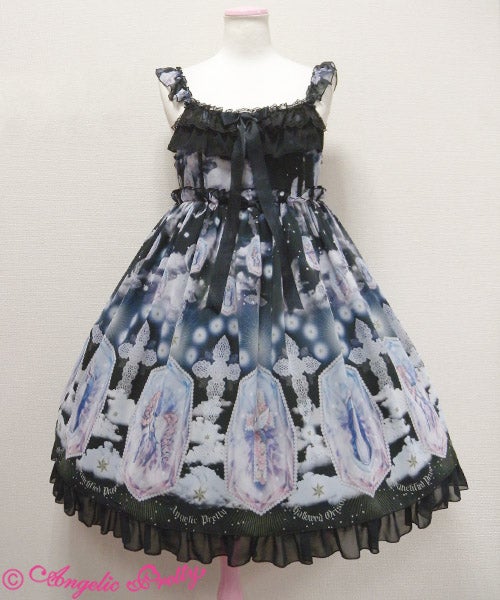 Cecilia Cross High Waist JSK by Angelic Pretty Cecilia Cross High Waist JSK by Angelic Pretty