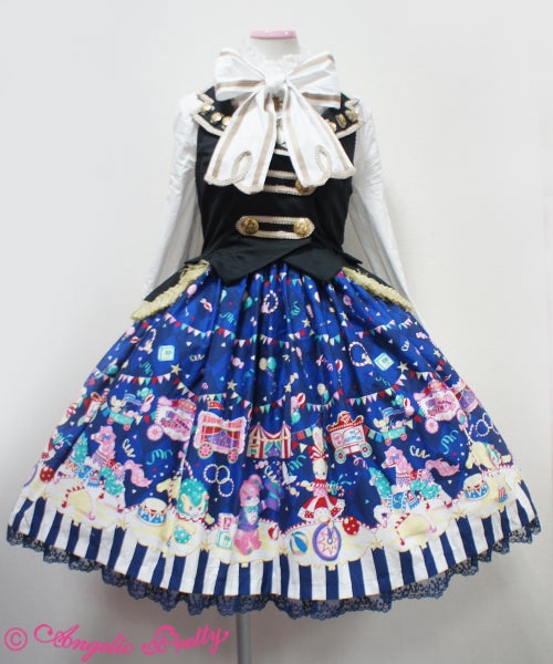 Angelic Pretty Fantasyラウンド切替カットソー ネイビー fffb6457-60de-5d04-a5e9-