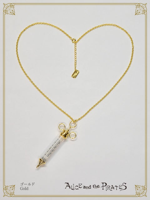 Heart-filled Syringe Necklace by Alice and the Pirates