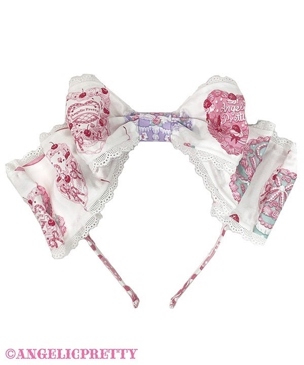 Happy Cakes Head Bow by Angelic Pretty