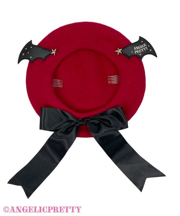 Angelic Bat Beret (2024) by Angelic Pretty Angelic Bat Beret (2024) by Angelic Pretty