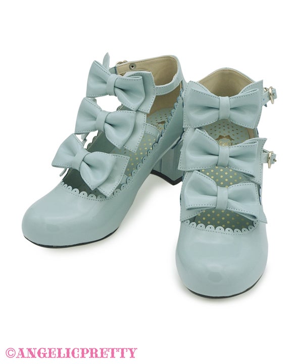 Enamel Chelsea Ribbon Shoes (2021) by Angelic Pretty