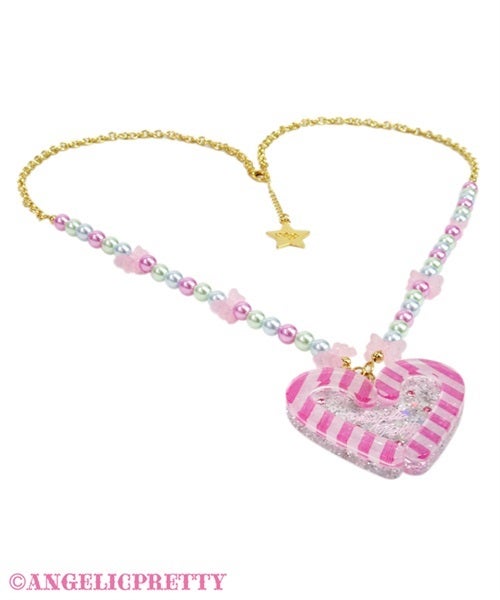 Heart Candy Cane Necklace by Angelic Pretty
