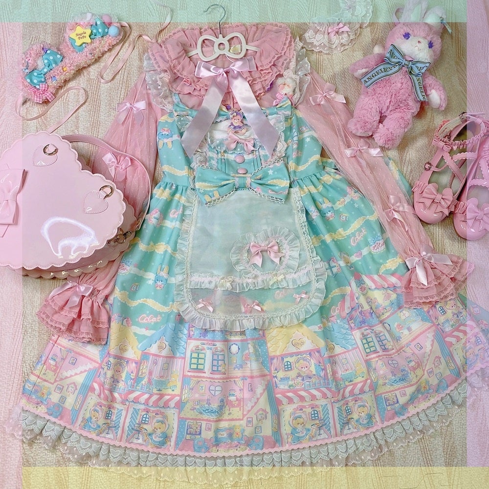 CC Cat ~ Rainbow Doll House JSK by Chinese Indie Brand