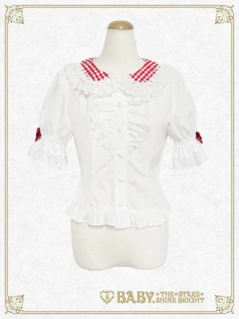 Swinging Strawberry's Happy Berry Present Gingham Blouse by Baby