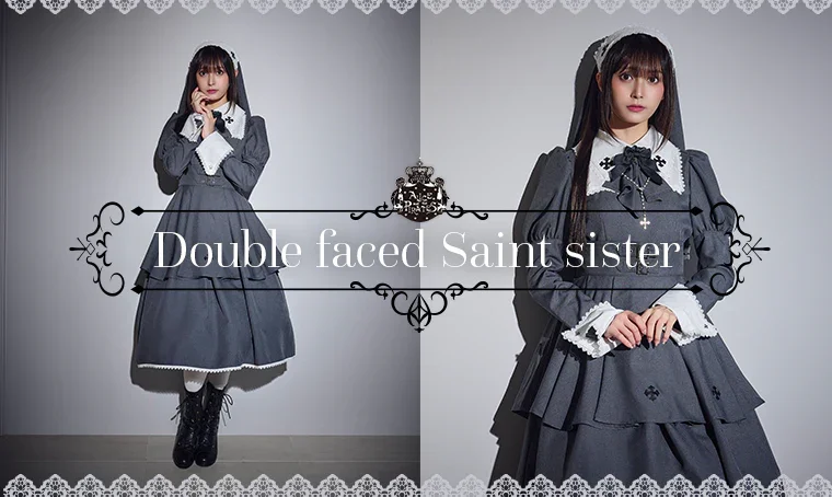 ALICE and the PIRATES / ベール グレー Double Faced Saint Sister Veil by Alice and the Pirates