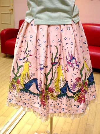 Mermaid Print Skirt (2007) by Emily Temple Cute