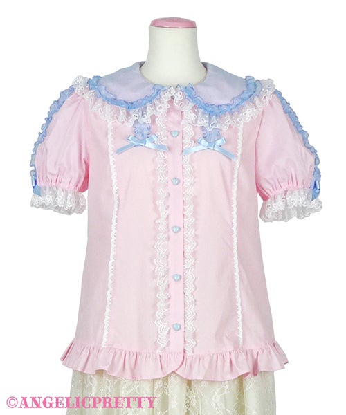ハートトッピングブラウス Topping Heart Blouse (2021 2nd Release) by Angelic Pretty