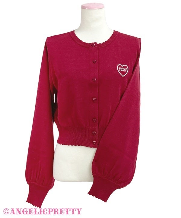 Heart patch knit cardigan by Angelic Pretty