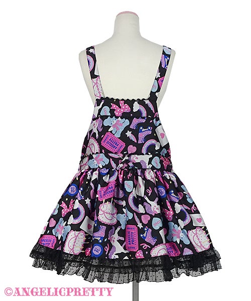 Girly Sticker Salopette by Angelic Pretty