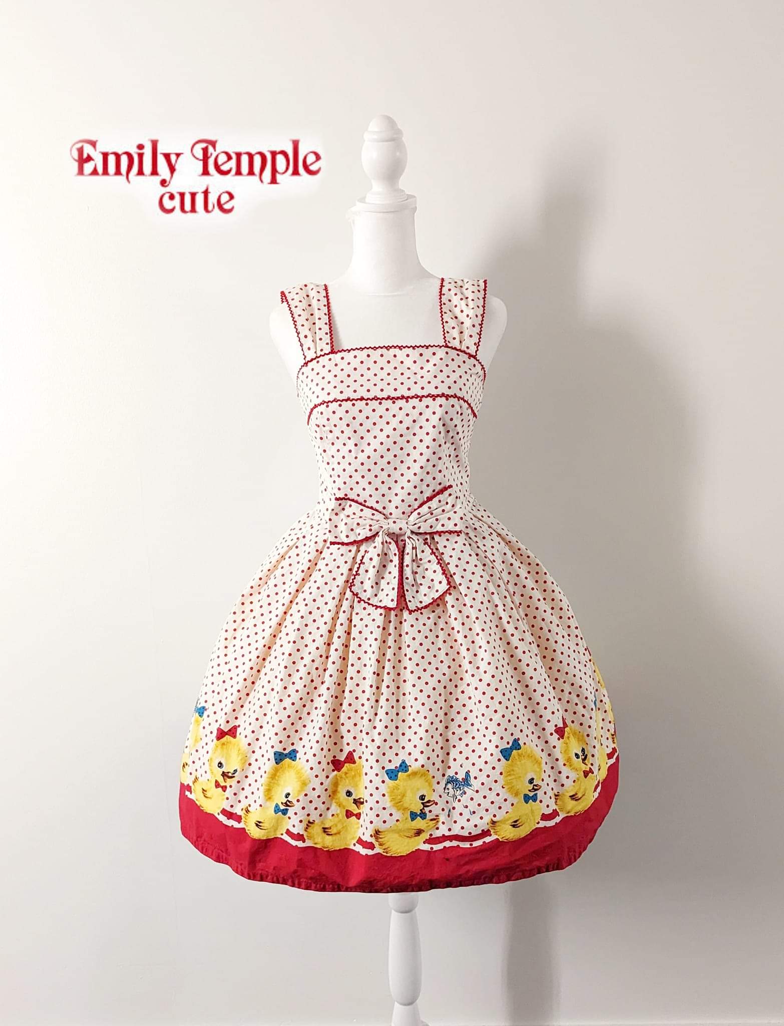 Polka Dot Duck Print Sundress JSK by Emily Temple Cute