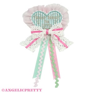 MELODY TOYS Heart Emblem Brooch (2020) by Angelic Pretty