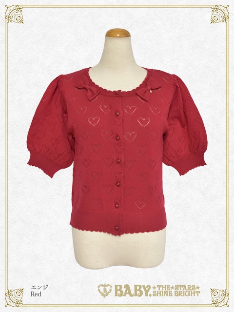 Heart♥Heart Half Sleeve Cardigan by Baby, the Stars Shine Bright