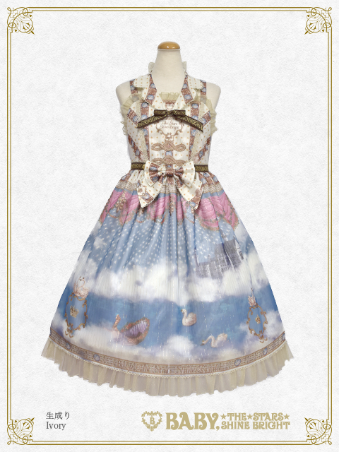 Schwan～ルートヴィヒの憧れと空想のAria～柄コルセットジャンパースカート Schwan ~Ludwig's Longing and Imaginary Aria~ Collar JSK by Baby