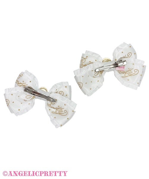 Princess Logo Ribbon Clip Set by Angelic Pretty