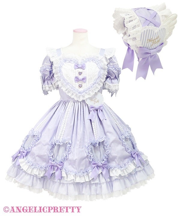 angelic pretty ふわふわWing HeartワンピースSet Fluffy Wing Heart OP Set by Angelic Pretty