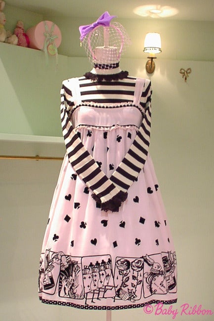 Flocky Playing Card Print High Waist Sleeveless OP by Emily Temple