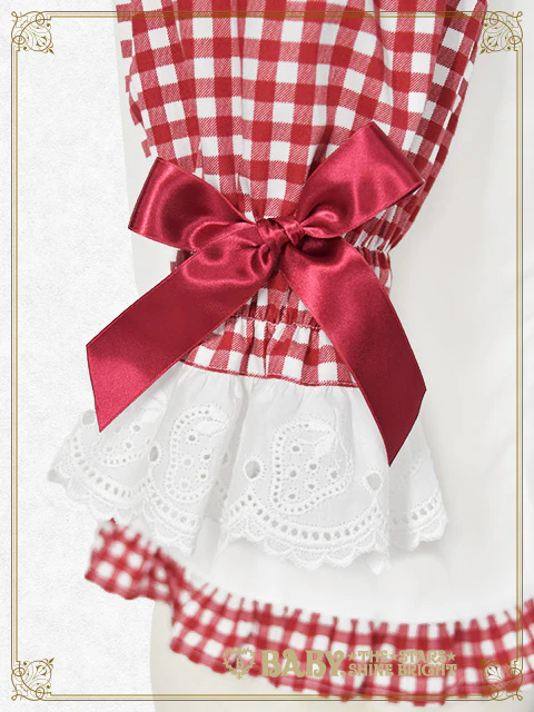 Love's Strawberry Afternoon Tea Gingham Blouse by Baby, the Stars