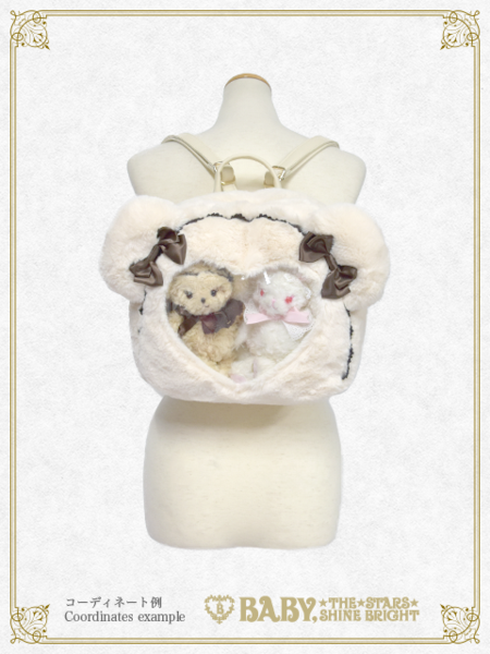 うさくみゃ　ハート窓付きリュック Kuma Kumya Heart Window Rucksack by Baby, the Stars Shine Bright
