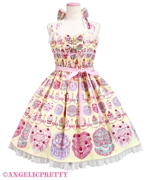 Happy Cakes Shirring JSK by Angelic Pretty