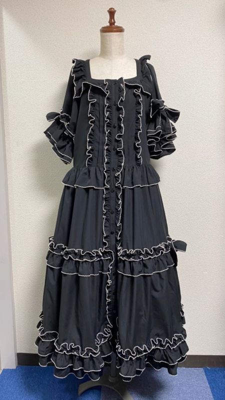picone✖️fluffy ピコネ　名古屋POPUP フリルトップス Square Neck Frill OP (Pico Frill) (2022 Fall) by Physical Drop