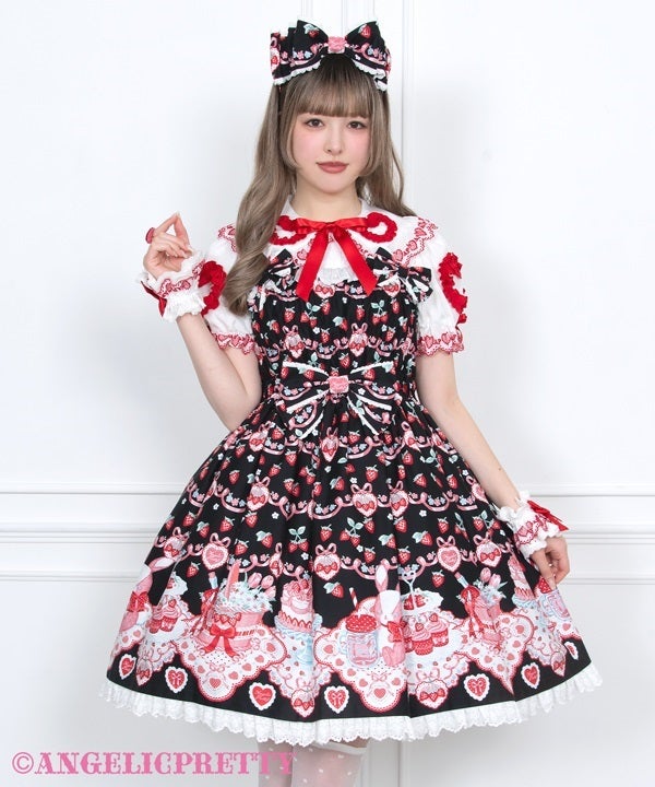 Strawberry Cake Party Shirring JSK by Angelic Pretty