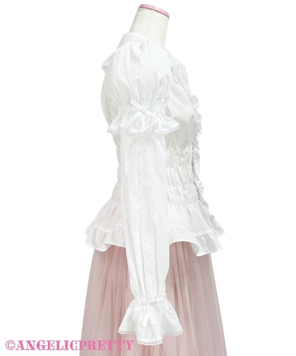 Honey Shirring Sleeve Blouse (2025) by Angelic Pretty
