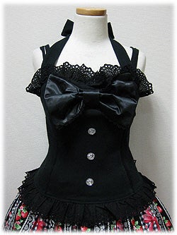 Cutie Ribbon Halter Neck Camisole by Angelic Pretty