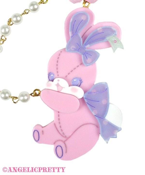 Happy Lyrical Bunny Necklace (2025) by Angelic Pretty