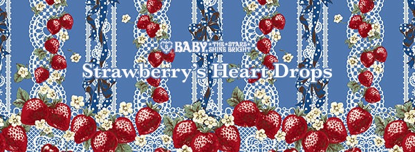 美品BABY Strawberry's Heart Drops柄JSK 苺 生成 Strawberry's Heart Drops JSK I by Baby, the Stars Shine Bright