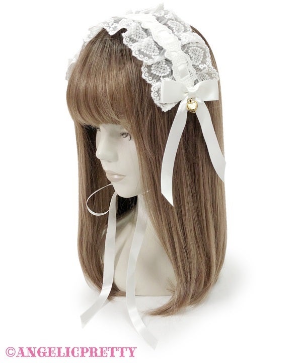 Airy Heart Ladder Lace Headdress by Angelic Pretty