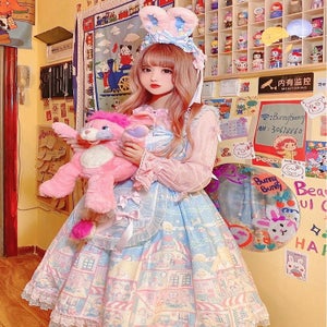 CC Cat ~ Rainbow Doll House JSK by Chinese Indie Brand