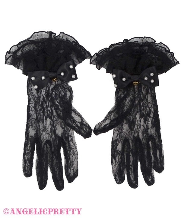 Tulle Frill Lace Gloves by Angelic Pretty
