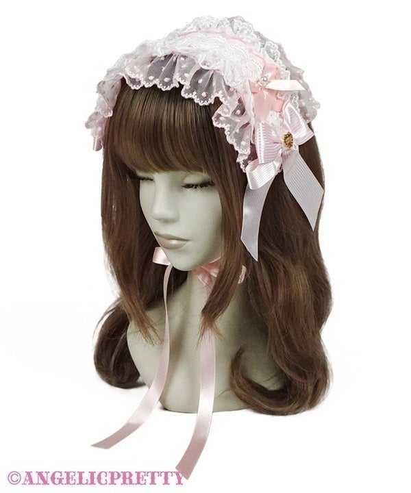 Angelic Pretty センチメンタルハートヘッドドレス Lace Heart Charm Rose Lace Headdress (2024) by Angelic Pretty