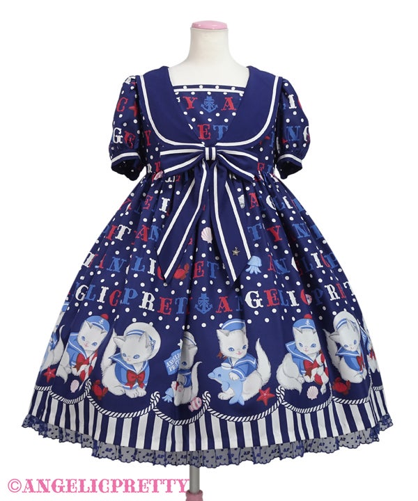 激レアSailor Marine Kittenワンピ 3点セット Sailor Marine Kitten OP by Angelic Pretty