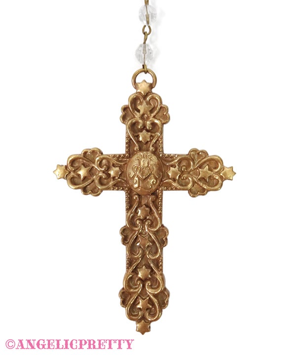 Brilliant Cross Necklace (2022) by Angelic Pretty