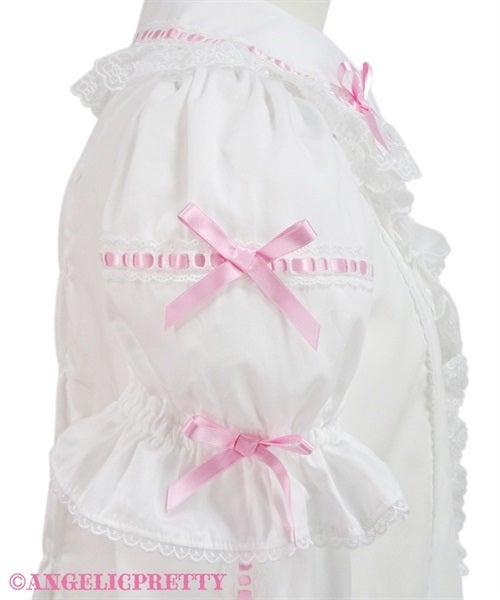Lyrical Bunny Lace Ladder Ribbon Sleeve Blouse by Angelic Pretty