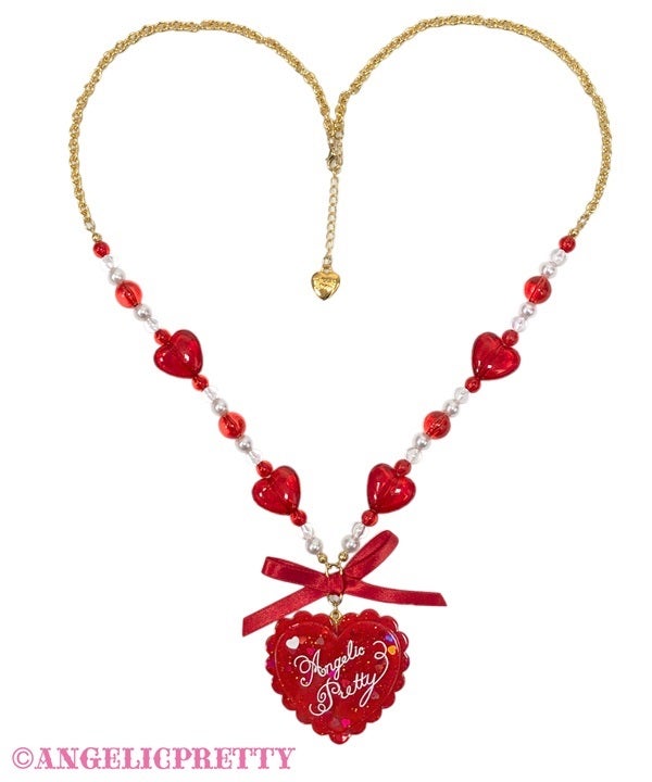 Be My Valentineネックレス　中古　赤　Angelic Pretty Dream Heart Necklace by Angelic Pretty