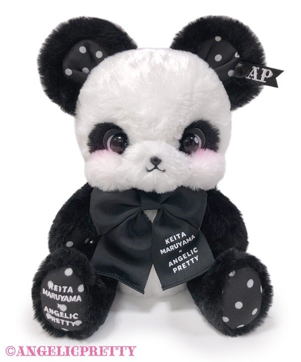 Angelic Pretty ぬいぐるみ限定　熊 MTO] Charming Keita Panda Plush Pouch [Angelic Pretty x