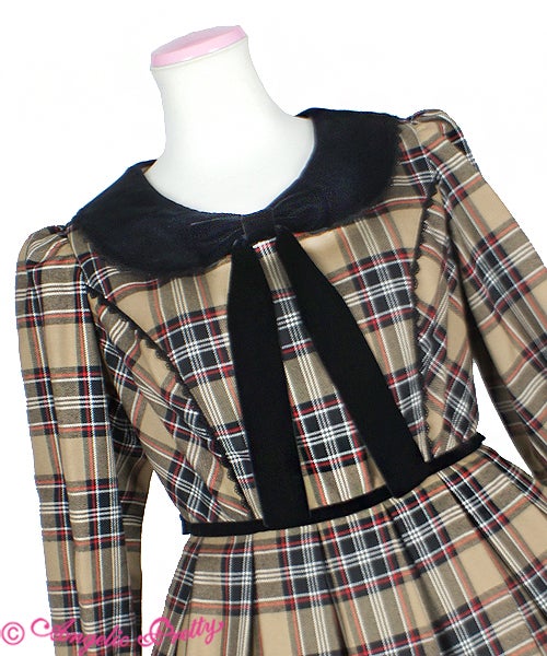T*※様 アンジェリックプリティ British タータンワンピース グレー British Tartan OP by Angelic Pretty
