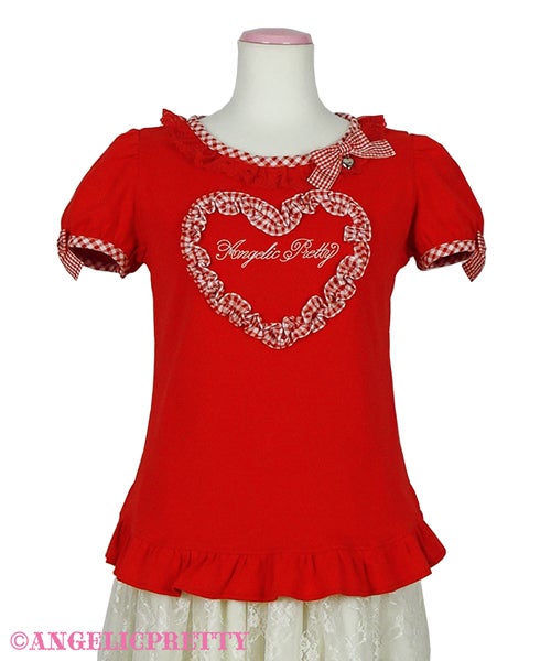 Gingham Heart Cutsew by Angelic Pretty