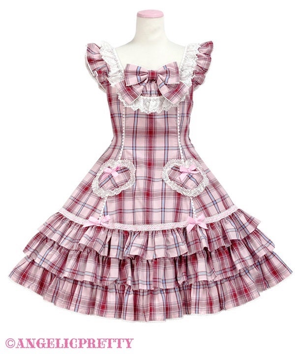 Cute Heart JSK (Tartan) by Angelic Pretty