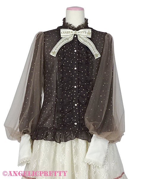 Twinkle Logo Ribbon Blouse by Angelic Pretty