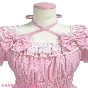 アンジェリックプリティEternal Doll半袖ワンピース小ギンガム Eternal Doll Short Sleeve OP (Small Gingham) by Angelic Pretty
