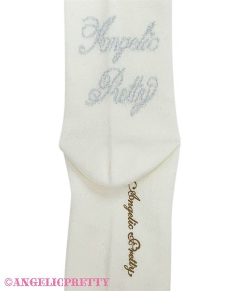 Princess Logo Knee Socks (2024) by Angelic Pretty